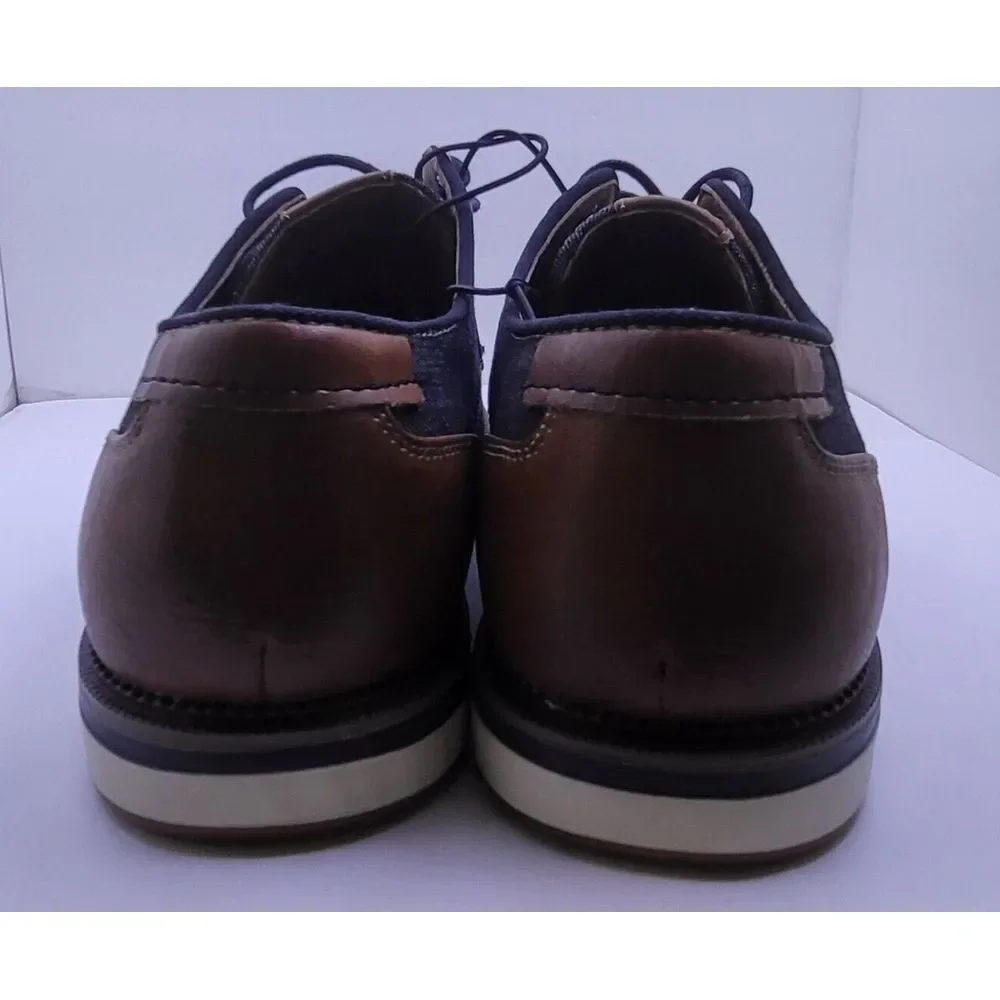 New Madden M-Dynamo Black/Navy Denim Dress Shoes Mens‎ - Size 9